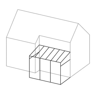 Véranda JADE – configuration : Encastrée ou en appui